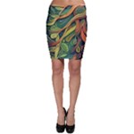 Outdoors Night Setting Scene Forest Woods Light Moonlight Nature Wilderness Leaves Branches Abstract Bodycon Skirt