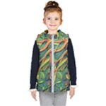 Outdoors Night Setting Scene Forest Woods Light Moonlight Nature Wilderness Leaves Branches Abstract Kids  Hooded Puffer Vest