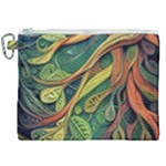Outdoors Night Setting Scene Forest Woods Light Moonlight Nature Wilderness Leaves Branches Abstract Canvas Cosmetic Bag (XXL)