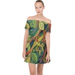 Outdoors Night Setting Scene Forest Woods Light Moonlight Nature Wilderness Leaves Branches Abstract Off Shoulder Chiffon Dress