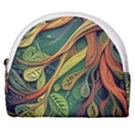 Outdoors Night Setting Scene Forest Woods Light Moonlight Nature Wilderness Leaves Branches Abstract Horseshoe Style Canvas Pouch