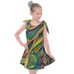 Outdoors Night Setting Scene Forest Woods Light Moonlight Nature Wilderness Leaves Branches Abstract Kids  Tie Up Tunic Dress