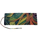 Outdoors Night Setting Scene Forest Woods Light Moonlight Nature Wilderness Leaves Branches Abstract Roll Up Canvas Pencil Holder (S)