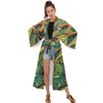 Outdoors Night Setting Scene Forest Woods Light Moonlight Nature Wilderness Leaves Branches Abstract Maxi Kimono