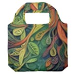 Outdoors Night Setting Scene Forest Woods Light Moonlight Nature Wilderness Leaves Branches Abstract Premium Foldable Grocery Recycle Bag