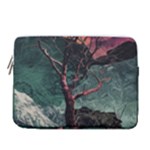 Night Sky Nature Tree Night Landscape Forest Galaxy Fantasy Dark Sky Planet 15  Vertical Laptop Sleeve Case With Pocket