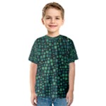 Squares cubism geometric background Kids  Sport Mesh T-Shirt