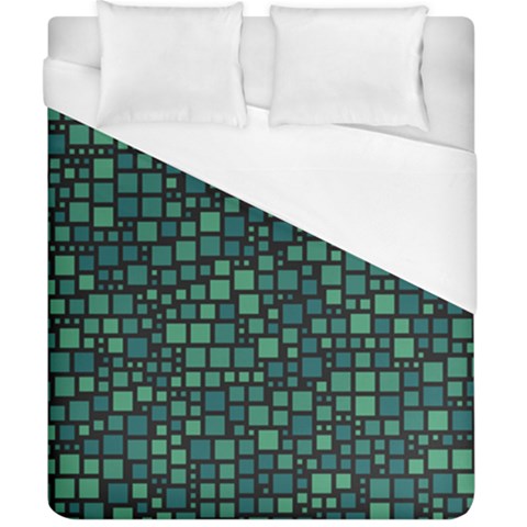 Squares cubism geometric background Duvet Cover (California King Size) from ZippyPress