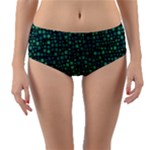 Squares cubism geometric background Reversible Mid-Waist Bikini Bottoms