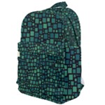 Squares cubism geometric background Classic Backpack