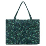 Squares cubism geometric background Zipper Medium Tote Bag