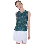Squares cubism geometric background Women s Sleeveless Sports Top