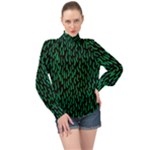 Confetti Texture Tileable Repeating High Neck Long Sleeve Chiffon Top