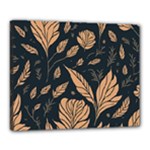 Background Pattern Leaves Texture Canvas 20  x 16  (Stretched)