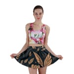 Background Pattern Leaves Texture Mini Skirt