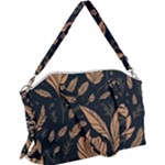 Background Pattern Leaves Texture Canvas Crossbody Bag