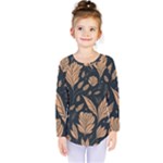 Background Pattern Leaves Texture Kids  Long Sleeve T-Shirt
