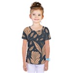 Background Pattern Leaves Texture Kids  One Piece T-Shirt
