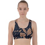 Background Pattern Leaves Texture Back Weave Sports Bra