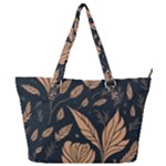 Background Pattern Leaves Texture Full Print Shoulder Bag