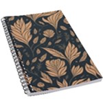 Background Pattern Leaves Texture 5.5  x 8.5  Notebook
