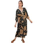 Background Pattern Leaves Texture Grecian Style  Maxi Dress