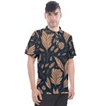 Background Pattern Leaves Texture Men s Polo T-Shirt