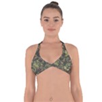 Green Camouflage Military Army Pattern Halter Neck Bikini Top
