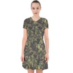 Green Camouflage Military Army Pattern Adorable in Chiffon Dress