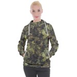 Green Camouflage Military Army Pattern Women s Hooded Pullover