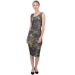Green Camouflage Military Army Pattern Sleeveless Pencil Dress