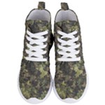 Green Camouflage Military Army Pattern Women s Lightweight High Top Sneakers