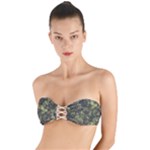 Green Camouflage Military Army Pattern Twist Bandeau Bikini Top