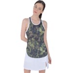Green Camouflage Military Army Pattern Racer Back Mesh Tank Top