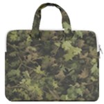 Green Camouflage Military Army Pattern MacBook Pro 13  Double Pocket Laptop Bag