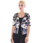 Woman in Space Cropped Button Cardigan