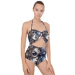 Woman in Space Scallop Top Cut Out Swimsuit