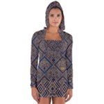 Pattern Seamless Antique Luxury Long Sleeve Hooded T-shirt