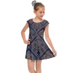 Pattern Seamless Antique Luxury Kids  Cap Sleeve Dress