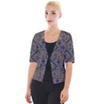 Pattern Seamless Antique Luxury Cropped Button Cardigan