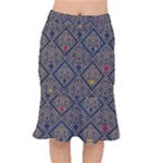 Pattern Seamless Antique Luxury Short Mermaid Skirt