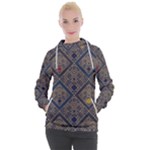Pattern Seamless Antique Luxury Women s Hooded Pullover
