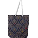Pattern Seamless Antique Luxury Full Print Rope Handle Tote (Large)