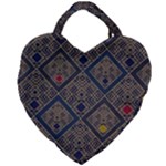 Pattern Seamless Antique Luxury Giant Heart Shaped Tote