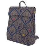 Pattern Seamless Antique Luxury Flap Top Backpack