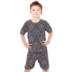 Pattern Seamless Antique Luxury Kids  T-Shirt and Shorts Set