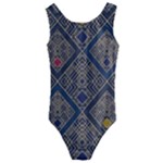 Pattern Seamless Antique Luxury Kids  Cut-Out Back One Piece Swimsuit