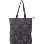 Pattern Seamless Antique Luxury Double Zip Up Tote Bag