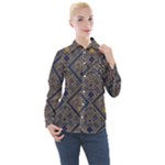 Pattern Seamless Antique Luxury Women s Long Sleeve Pocket Shirt