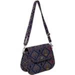 Pattern Seamless Antique Luxury Saddle Handbag